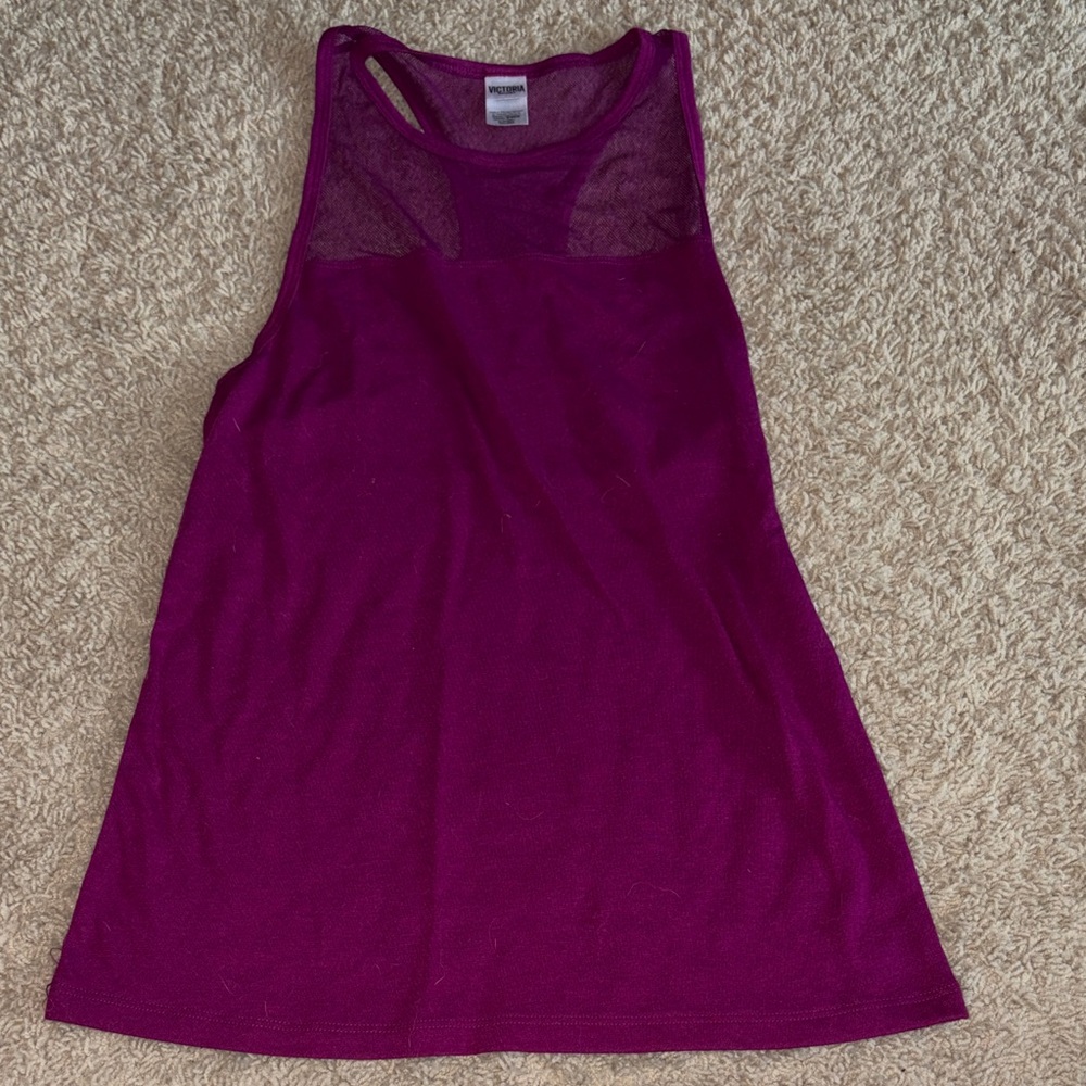 Victoria’s Secret Sport Purple Sleeveless Mesh Top